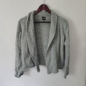 Eileen Fisher wool blend green open cardigan sweater size medium